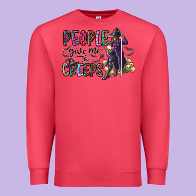 People Give Me The Creeps Premium Sweatshirt Designed By Cowhidedigitalart