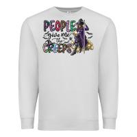 Dove Grey people give me the creeps Premium Sweatshirt - CowhideDigitalArt