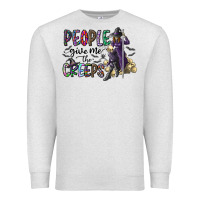 Oatmeal Heather people give me the creeps Premium Sweatshirt - CowhideDigitalArt