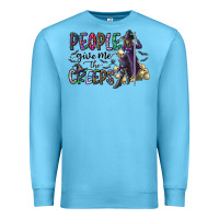 Ocean Blue people give me the creeps Premium Sweatshirt - CowhideDigitalArt