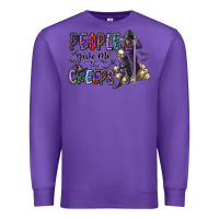 Purple people give me the creeps Premium Sweatshirt - CowhideDigitalArt