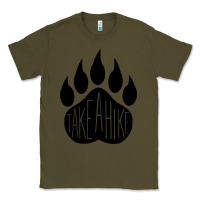 Army Green take a hike Classic Tee - Unal Design