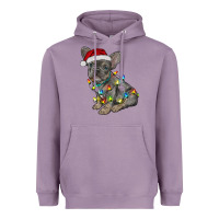 Lavender christmas french bulldog Heavyweight Hoodie - RanaPortraitStore