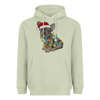 Matcha christmas french bulldog Heavyweight Hoodie - RanaPortraitStore