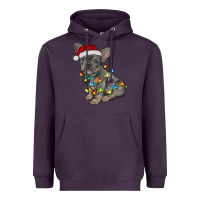 Plum christmas french bulldog Heavyweight Hoodie - RanaPortraitStore