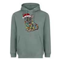 Sage christmas french bulldog Heavyweight Hoodie - RanaPortraitStore