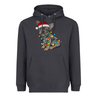 Smoke christmas french bulldog Heavyweight Hoodie - RanaPortraitStore