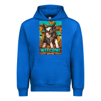 Cobalt western pig garden Urban Hoodie - LillyAllenDesigns