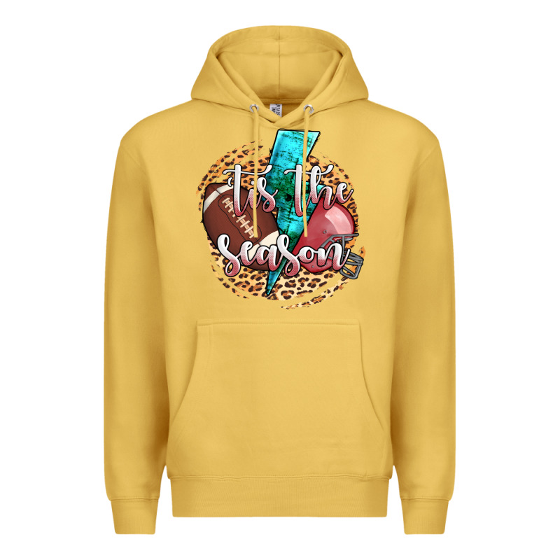 Tis The Season Football Helmet Premium Hoodie by AdoDesignShop | Teevron