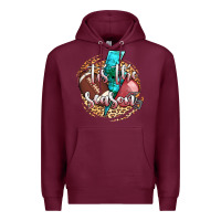 Burgundy tis the season football helmet Premium Hoodie - AdoDesignShop