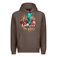 Coffee tis the season football helmet Premium Hoodie - AdoDesignShop