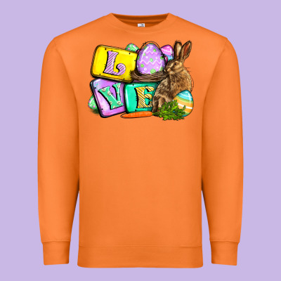 Love Easter Day Premium Sweatshirt Designed By Cowgirlartshop