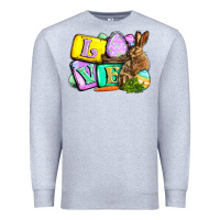 Heather Grey Love Easter Day Premium Sweatshirt - CowGirlArtShop