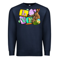 Navy Love Easter Day Premium Sweatshirt - CowGirlArtShop