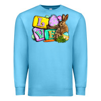 Ocean Blue Love Easter Day Premium Sweatshirt - CowGirlArtShop
