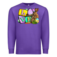 Purple Love Easter Day Premium Sweatshirt - CowGirlArtShop