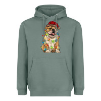 Sage christmas bulldog Heavyweight Hoodie - RanaPortraitStore
