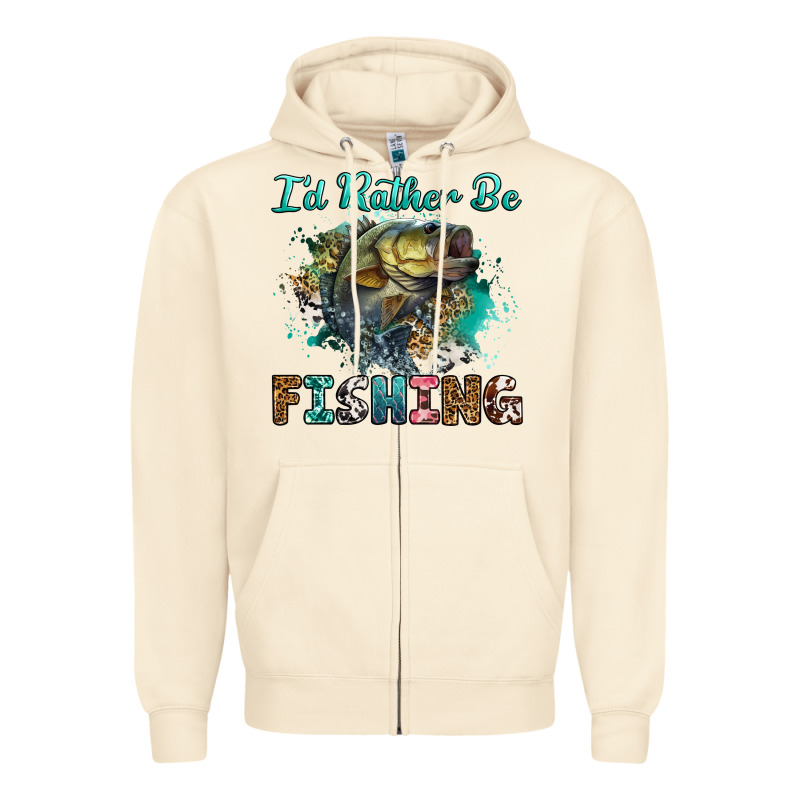 I'd Rather Be Fishing Zipper Hoodie by RanaPortraitStore | Teevron