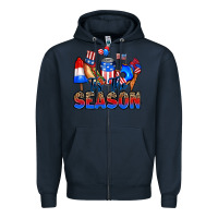Navy tis' the season Zipper Hoodie - RanaPortraitStore