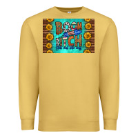 Antique Gold boom bitch get out the way skinny metal can holder Premium Sweatshirt - HRA Design Shop