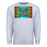 Heather Grey boom bitch get out the way skinny metal can holder Premium Sweatshirt - HRA Design Shop