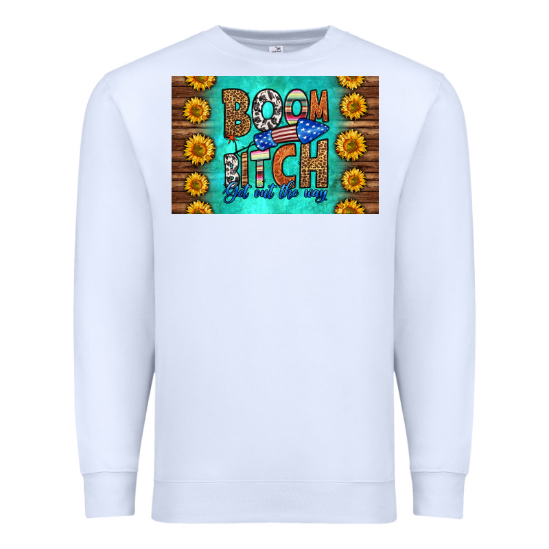 Boom Bitch Get Out The Way Skinny Metal Can Holder Premium Sweatshirt by HRA Design Shop | Teevron