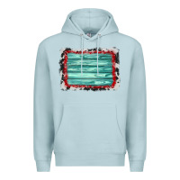 Blue Mist cowhide bandana wood background Premium Hoodie - AdoDesignShop