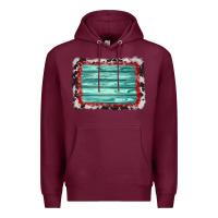 Burgundy cowhide bandana wood background Premium Hoodie - AdoDesignShop