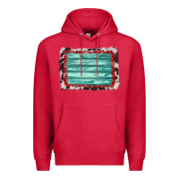 Cardinal cowhide bandana wood background Premium Hoodie - AdoDesignShop