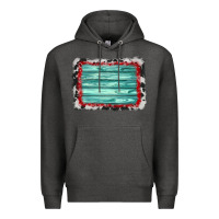 Charcoal Heather cowhide bandana wood background Premium Hoodie - AdoDesignShop