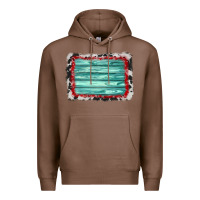 Chestnut cowhide bandana wood background Premium Hoodie - AdoDesignShop