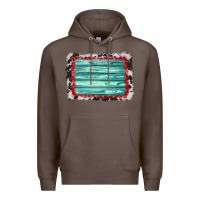 Coffee cowhide bandana wood background Premium Hoodie - AdoDesignShop