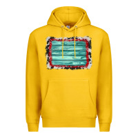 Lemon cowhide bandana wood background Premium Hoodie - AdoDesignShop