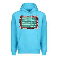 Ocean Blue cowhide bandana wood background Premium Hoodie - AdoDesignShop