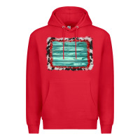 Red cowhide bandana wood background Premium Hoodie - AdoDesignShop