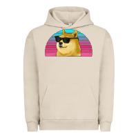 Pigment French Oak doge coin bitcoin hodl retro sunset Urban Hoodie - Jasminsmagicworld