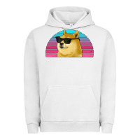 Pigment Lunar Rock doge coin bitcoin hodl retro sunset Urban Hoodie - Jasminsmagicworld