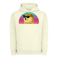 Pigment Pistachio doge coin bitcoin hodl retro sunset Urban Hoodie - Jasminsmagicworld