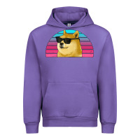 Tulip doge coin bitcoin hodl retro sunset Urban Hoodie - Jasminsmagicworld