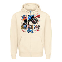 Sandshell fourth of july monster truck all american boy Zipper Hoodie - RanaPortraitStore