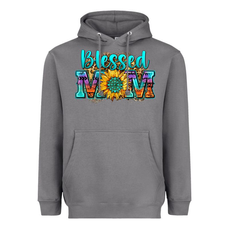 Blessed Mom Sunflower Heavyweight Hoodie by Zillion Design Studio | Teevron