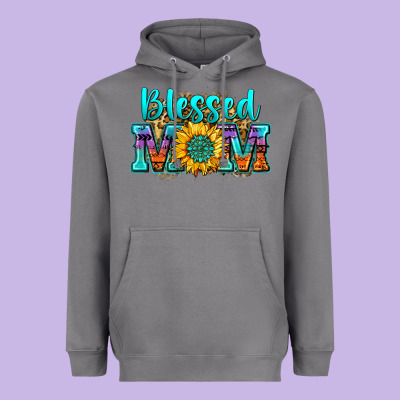Blessed Mom Sunflower Heavyweight Hoodie Designed By Zillion Design Studio