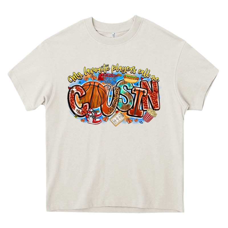 My Favorite Players Call Me Cousin Basketball Heavy Core Tee by CowhideDigitalArt | Teevron