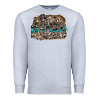 Heather Grey deer rodeo Premium Sweatshirt - SublimationCraftShop