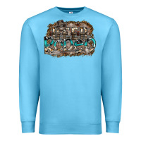 Ocean Blue deer rodeo Premium Sweatshirt - SublimationCraftShop
