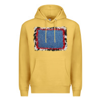 Antique Gold cowhide bandana denim background Premium Hoodie - AdoDesignShop