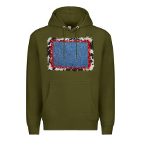 Army Green cowhide bandana denim background Premium Hoodie - AdoDesignShop