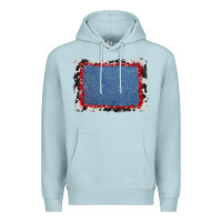 Blue Mist cowhide bandana denim background Premium Hoodie - AdoDesignShop