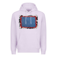 Lilac cowhide bandana denim background Premium Hoodie - AdoDesignShop