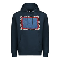 Navy cowhide bandana denim background Premium Hoodie - AdoDesignShop